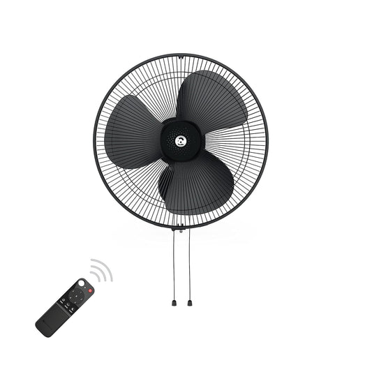 atomberg Renesa 400mm Wall Mount Fan | 5-star rated | Ideal for Home & Office | Silent BLDC Fan | 6 Speeds | 35W | Remote with Oscillation, Timer, Sleep | 2 Years Warranty (Midnight Black)