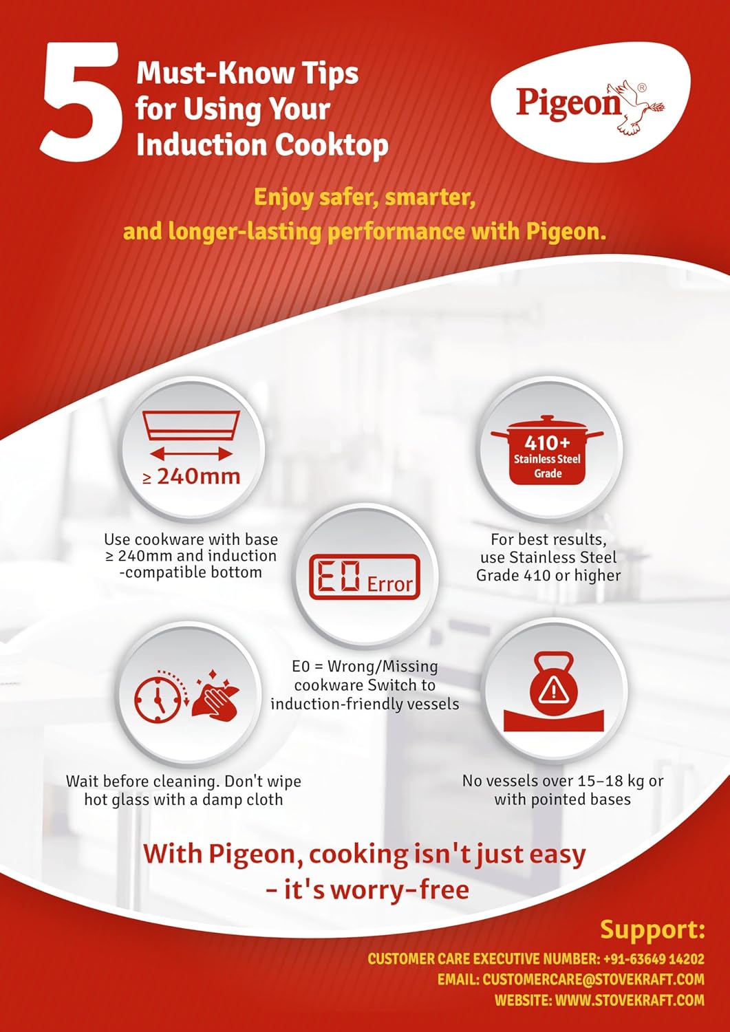 Pigeon by Stovekraft Brio Plus Induction Stove 2100 Watts for Fast and Easy Cooking