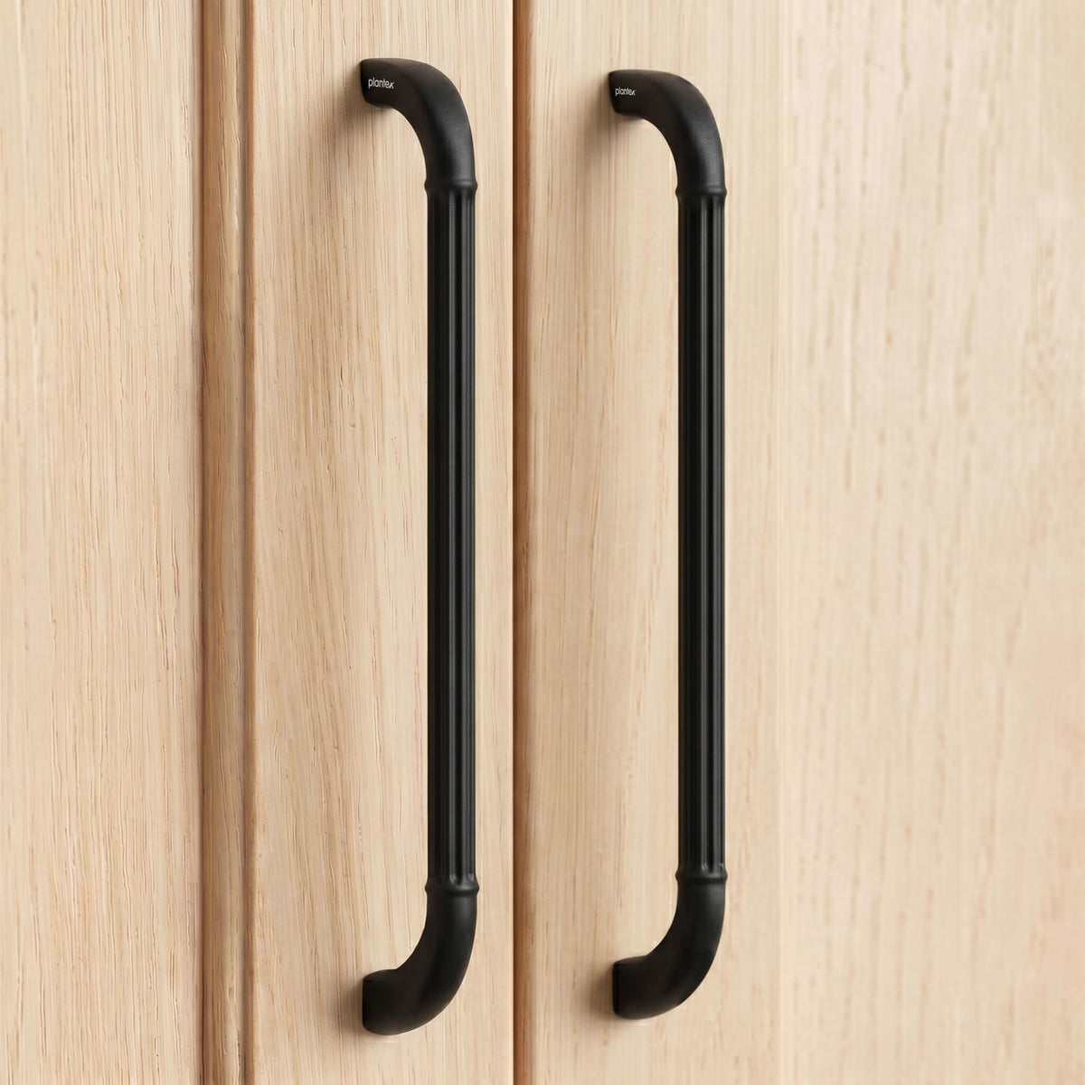 Plantex Cabinet Handle/224mm Handle for Wardrobe/Kitchen Handle/Pull-Push Handle for Home/Office - Pack of 2 (Black) (Model APS-PH-105)-1