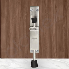 Plantex Kickdown Door Stopper Spring Loaded Telescopic Step On/Off Door Stops Rubber, Adjustable Heavy Duty Door Locks Holder Stop/Release by Foot/Door Stops - Pack of 1 (Matt)-2