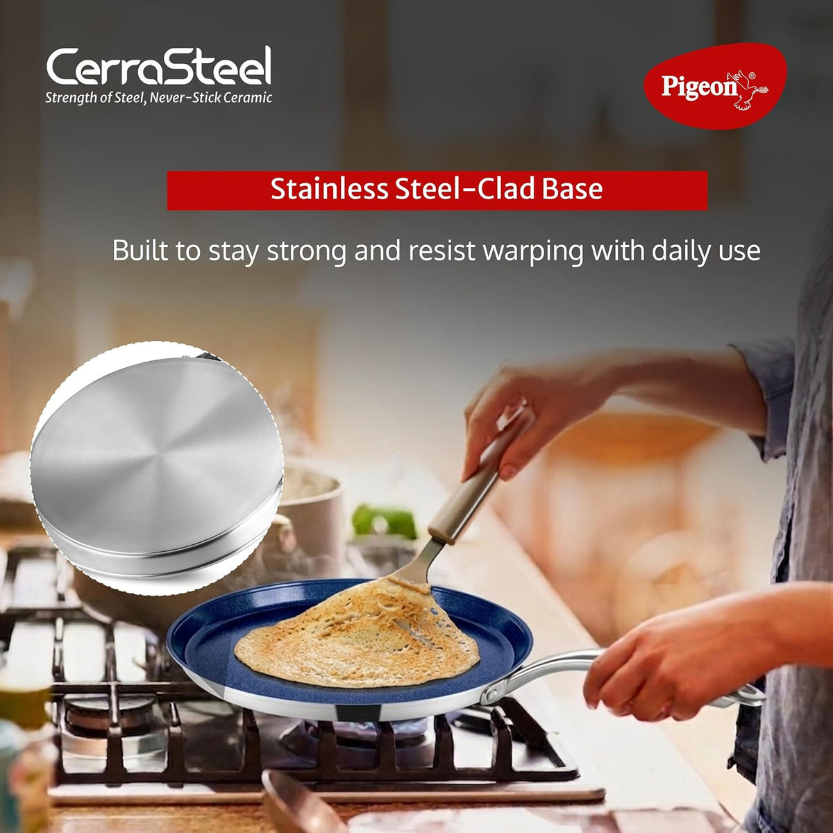 Pigeon Cerrasteel Ceramic Coated Non-Stick Flat Tawa
