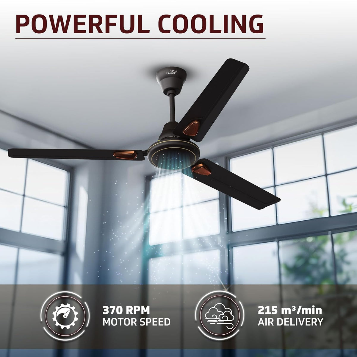 V-Guard Windle Deco BZ 1200 mm Ceiling Fan-4