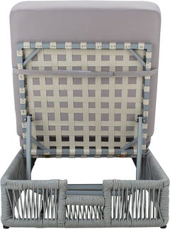 Vera Outdoor Swimming Poolside Lounger (Grey) Braided & Rope