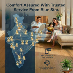 Blue Star 1 Ton 2 Star, New Star Rated, Window AC (Copper, 2 Way Swing, Multi Sensors, Blue Fins, Self Diagnosis, WFA312LXU, White)