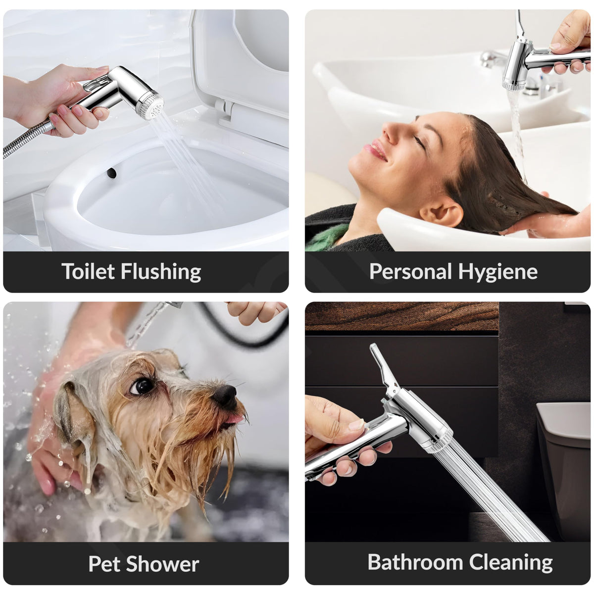 Plantex Jet Spray for Toilet/ABS Health Faucet with 1 Meter Shower Hose Pipe and Wall Hook/Health Faucet Set for Bathroom/Hand Gun for Toilet - (Jecquar, Chrome)-6