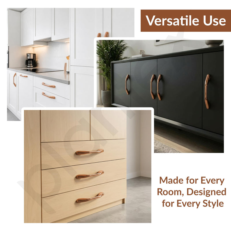 Plantex Cabinet Handle/96mm Handle for Wardrobe/Kitchen Handle/Pull-Push Handle for Home/Office - Pack of 1 (Rose Gold)-6
