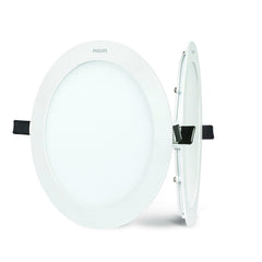 Philips Ultra Slim Plus 15-Watt Recessed LED Panel (Warm Light, Round, White))