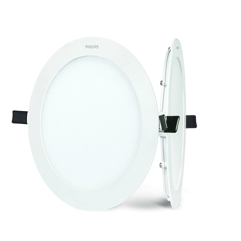 Philips Ultra Slim Plus 15-Watt Recessed LED Panel (Warm Light, Round, White))