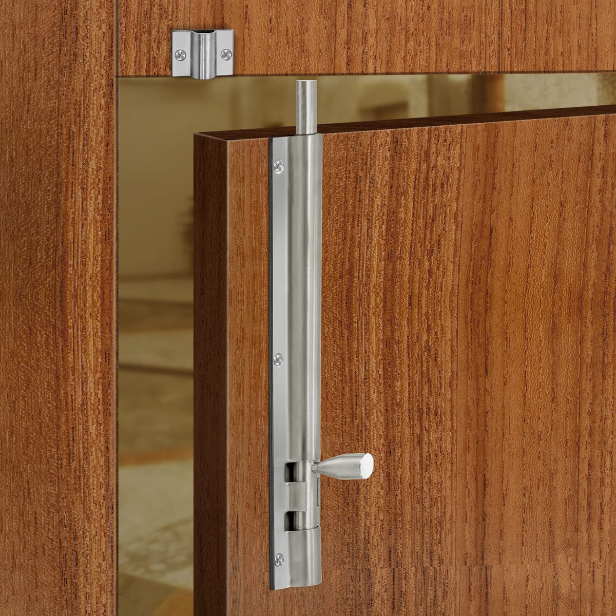 Plantex Stainless Steel Tower Bolt/Tower Bolt for Home,Offices Doors and Windows/Tower Bolt for Main Door/Door Latch/Kundi/Chitakini/Door Latch for Windows - Pack of 6 (Matt Finish, 8 inch)-2