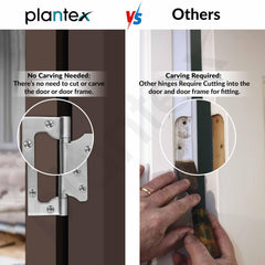 Plantex Butterfly Hinges for Door/Stainless Steel Door Hinges/5 Inch x 14 Gauge Hinge/2.5 mm Hinges for Home/Office/Hotel/Non-Mortise Hinge - Pack of 3 (Chrome)-5