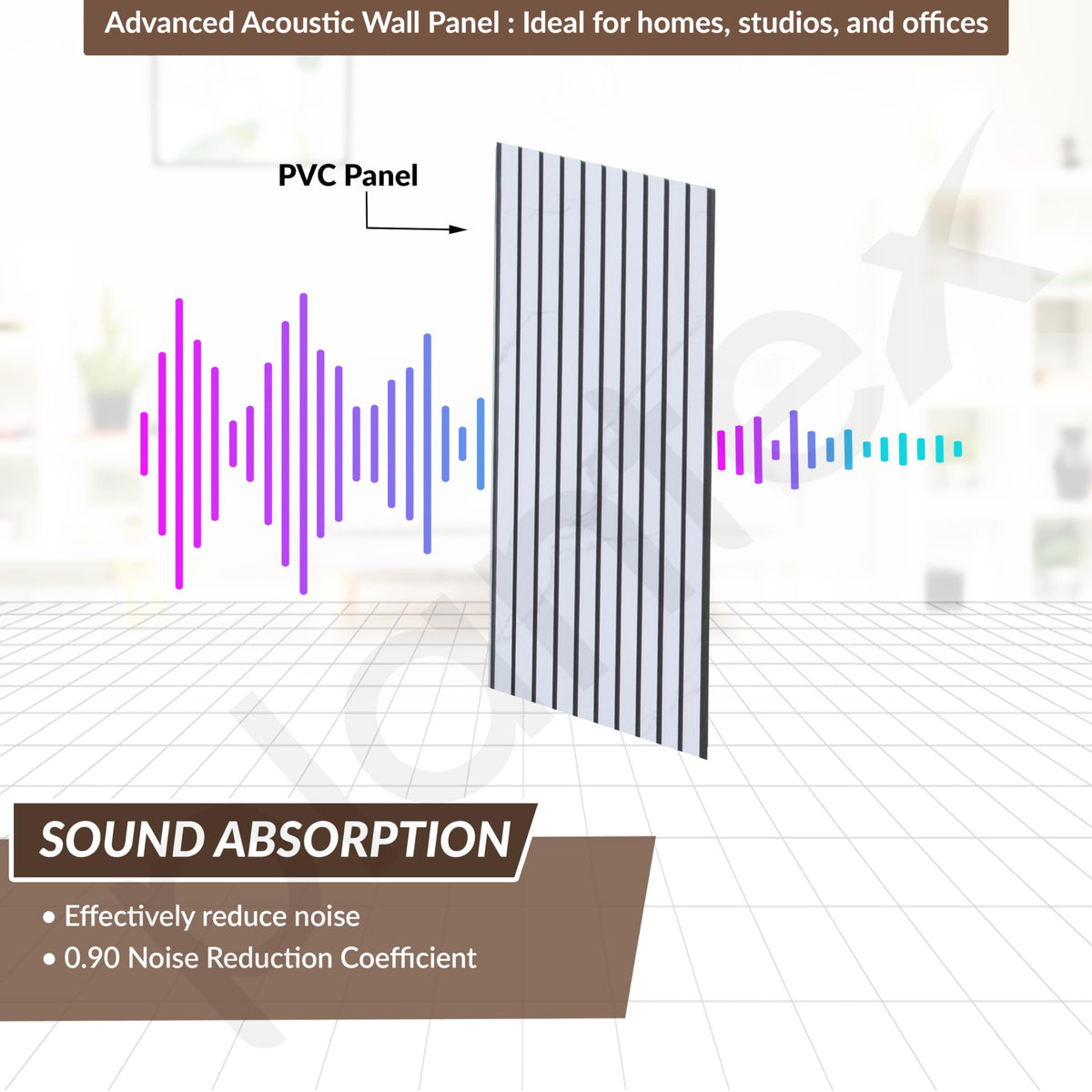 Plantex PVC Wall Panel/Louvers Panel for Wall/3d Wall Panel for Interior Wall Dcor/Eco-Friendly Fluted Panel for Wall/- Pack of 10, Covers - 100Sq. Ft (White and Black-12 Inch x 10 Ft)-4