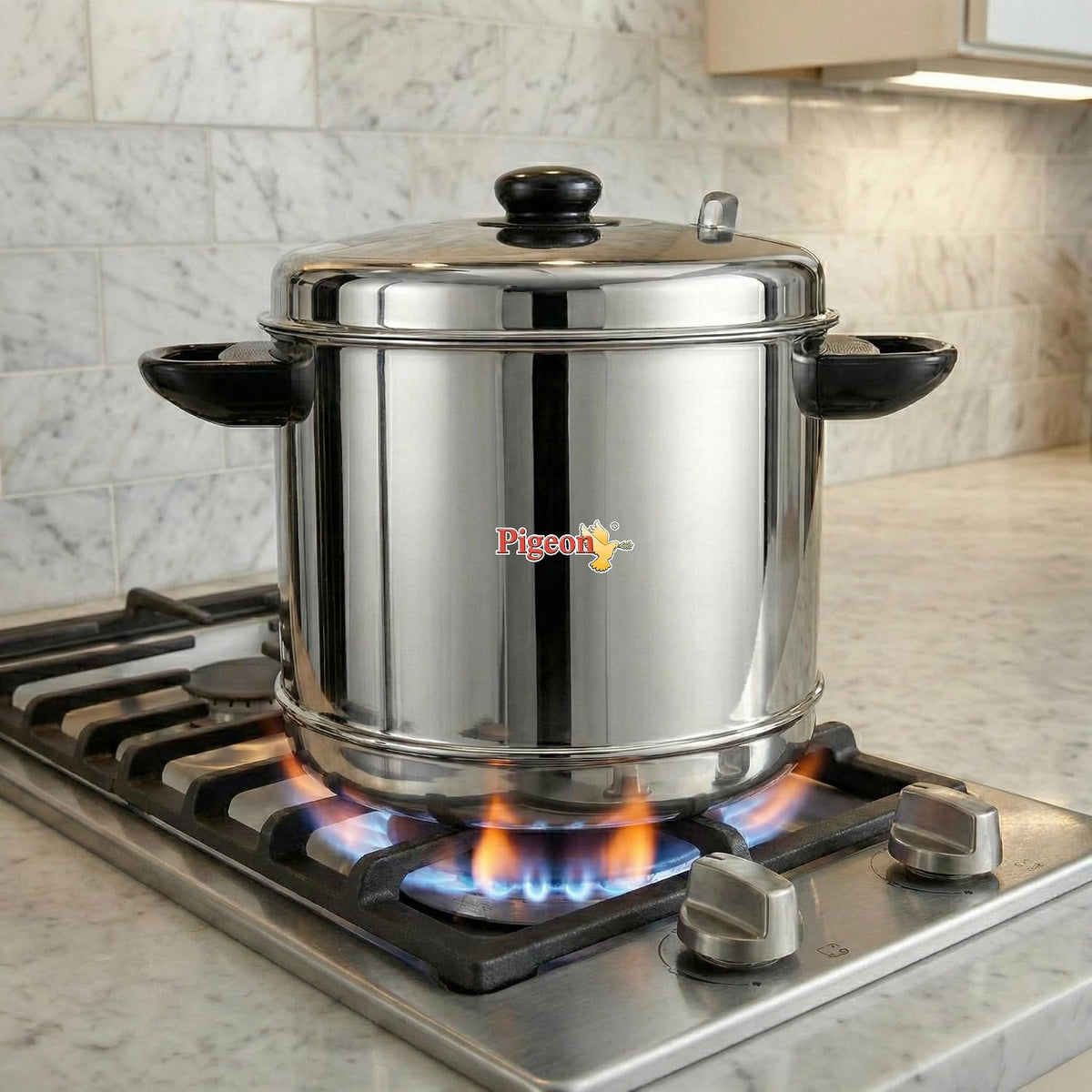 Pigeon Classic Stainless Steel Idli Cooker with Whistle Indicator