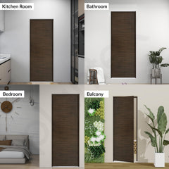 Plantex WPC Doors for Bathroom (30 mm - Thickness)/Waterproof Bathroom Door/2.5x6.75 Feet Wooden Finished Door for Home/Balcony/Office/Kitchen, Density-550 (30x81 inch,24 kg- Charcoal Oak)-6