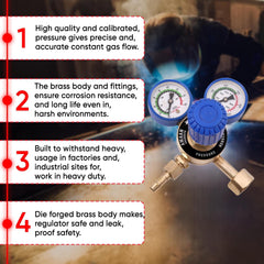 Amaan Double Gauge Co2 Regulator || Single Stage Double Gauge Co2 Regulator || Industrial Welding Products