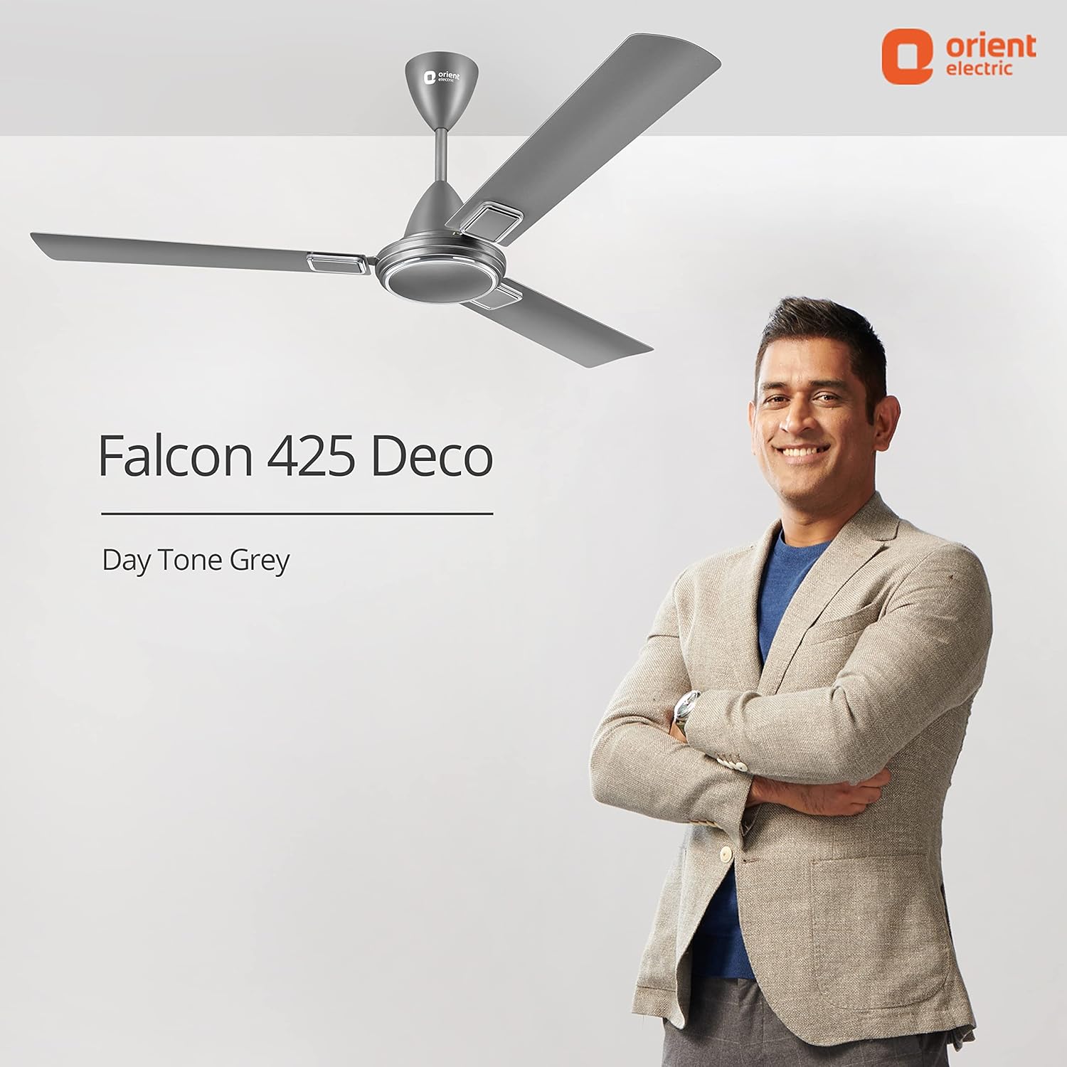Orient Electric 1200 mm Falcon 425 Deco Ceiling Fan (Day Tone Grey)