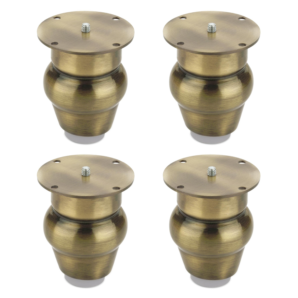 Plantex Heavy Duty Stainless Steel 3 inch Sofa Leg/Bed Furniture Leg Pair for Home/Furniture Legs for Table/Support Legs/Sofa Furniture Leg (Brass Antique) Set of 4 Pcs