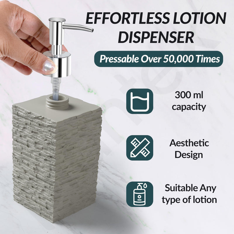 Plantex Polyresin Bathroom Accessories Set Soap Dispenser/Toothbrush Holder/Bathroom Tray/Tumbler Holder/Soap Dish - 5 Piece(923)-5
