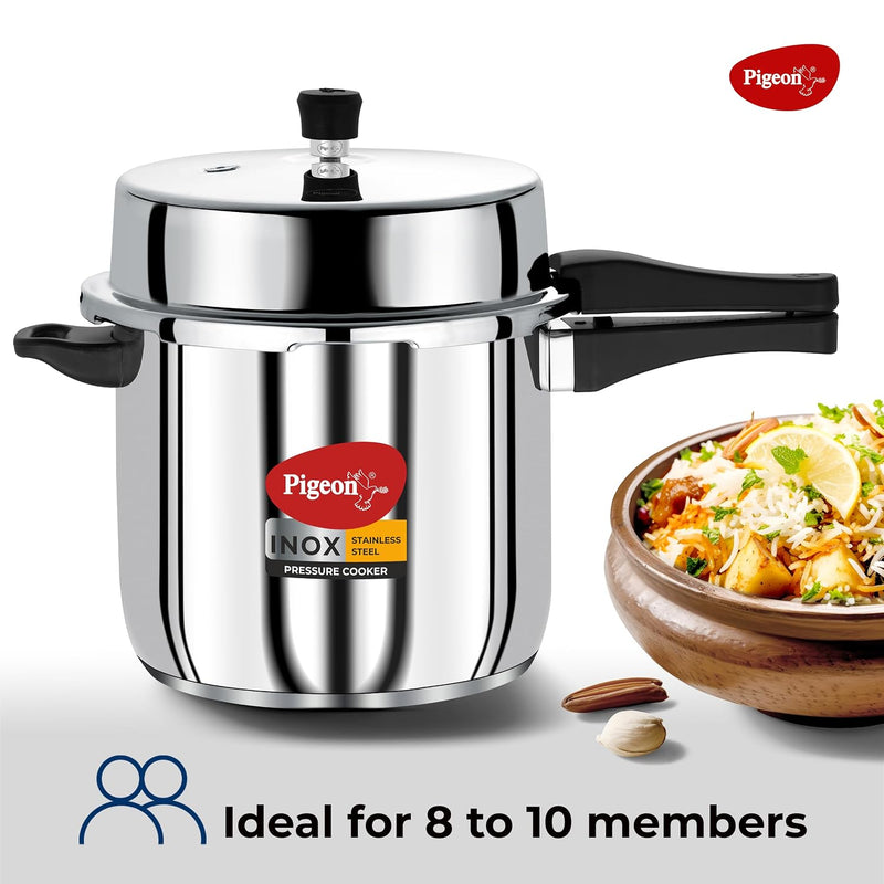 Pigeon by Stovekraft Inox Stainless Steel Pressure Cooker (Large)