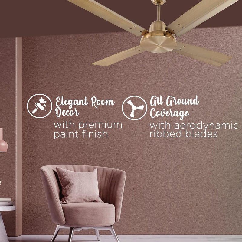 Hindware Delito 1200 mm Designer Ceiling Fan (Antique Copper)-2