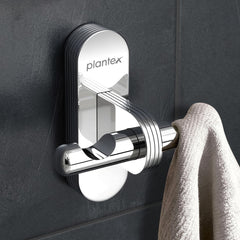 Plantex Robe Hook for Bathroom/Pure Brass Clothes Hanging Hook/Hook for Wall/Bathroom Accessories - Pack of 1 (APS-GIA-04, Chrome)-1
