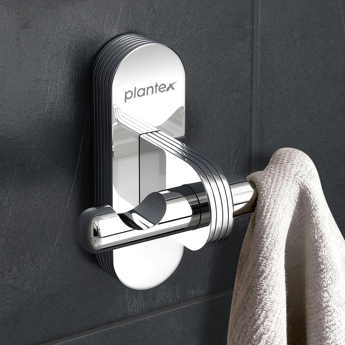 Plantex Robe Hook for Bathroom/Pure Brass Clothes Hanging Hook/Hook for Wall/Bathroom Accessories - Pack of 1 (APS-GIA-04, Chrome)