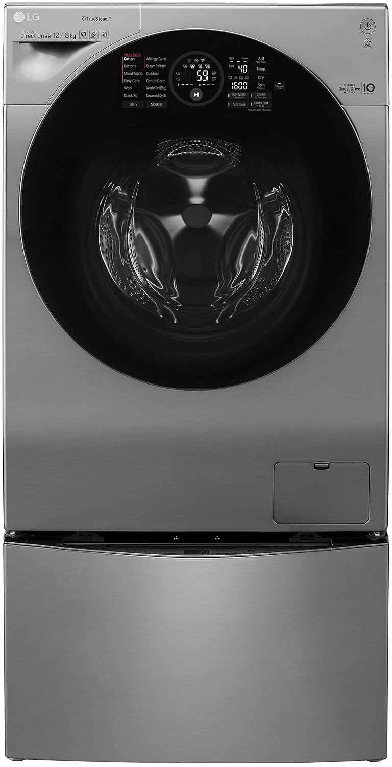 LG 12 kg Inverter Wi-Fi Fully-Automatic Front Loading Washer Dryer (FH6G1BCHK6N, STS, Inbuilt Heater)-1