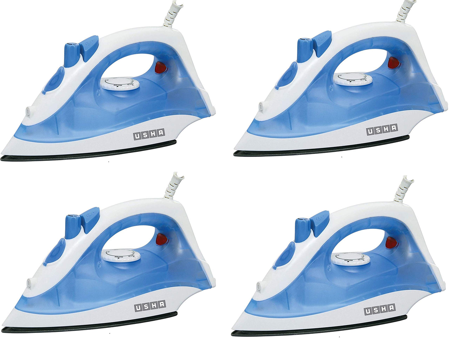 Usha Steam Pro SI 3713 1300-Watt Steam Iron (White/Blue) Pack of 2