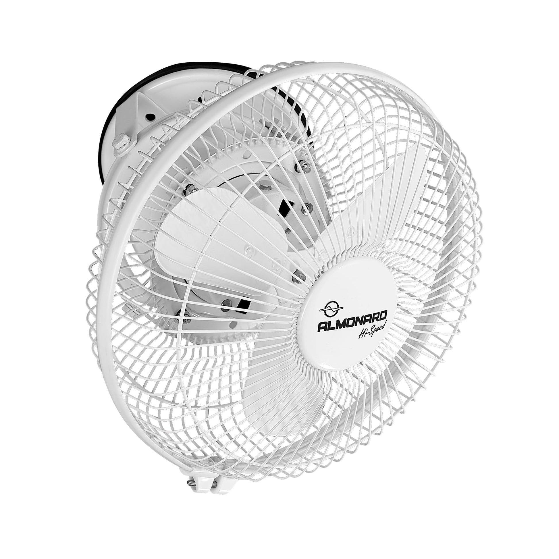 Almonard 225mm High Speed Cabin Fan, High Velocity Blades with Rust-resistant Coating, Single Speed Setting, Cabin Fan for Office, Retail Kiosks, Available in Black