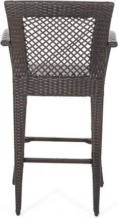 Severino Outdoor Patio Bar Chair 4 Chairs For Balcony (Brown)
