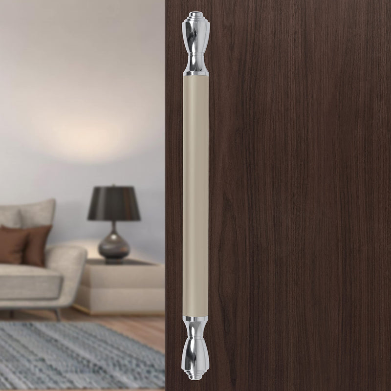 Plantex Heavy Duty Door Handle/Main Door Handle/14 inch Door Handle for Main Door/Pull Push Handle Pack of 1 (124, Satin White & Chrome) - 3 Years Warranty-5