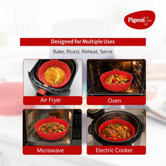 Pigeon 4.2L Digital Air Fryer, 1200W, 360° Rapid Air Circulation, 85% Less Oil, 8 Preset Menus, Non-Stick Basket, Touch 
