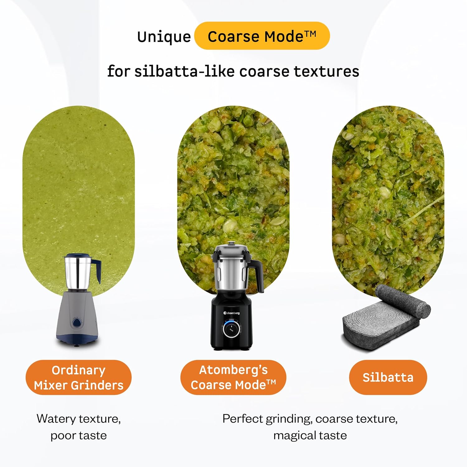 Atomberg Zenova Fresh Juicer Mixer Grinder | Coarse Mode for Silbatta-like Texture | Intelligent BLDC Motor | Safety Features | 4 Jars including Chopper & Juicer Jar | Hands-Free Operation | Black