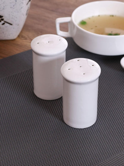 Clay Craft Basics White Ceramic Set/Salt and Pepper Shaker, White Ceramic