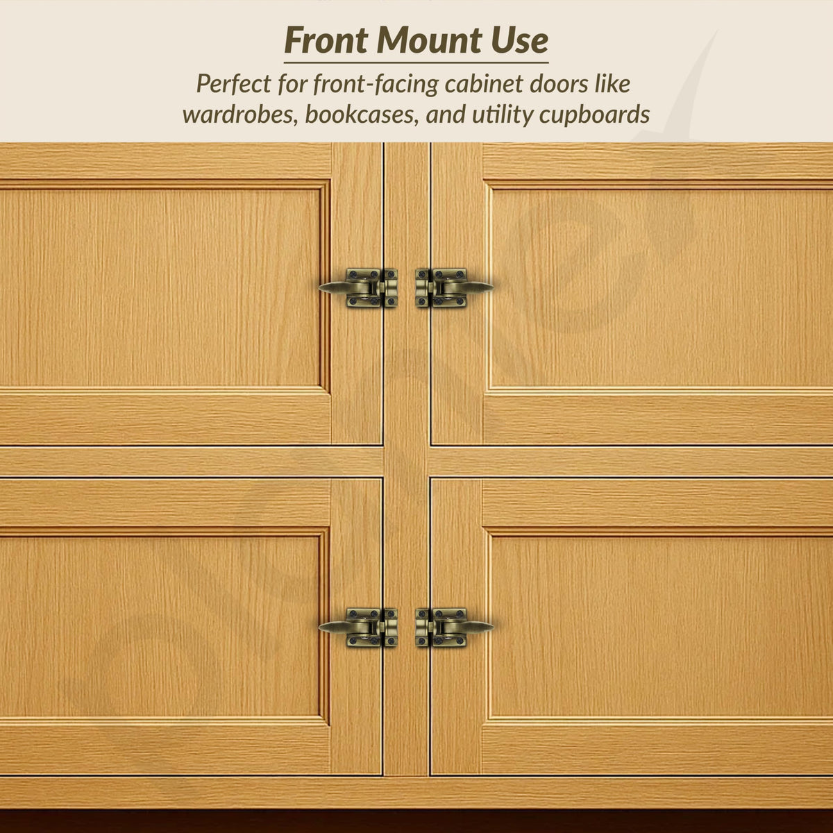 Plantex Cabinet Latch Heavy-Duty Hatch Case Bolt for Storage Units, Toolboxes, Kitchen Cabinets & Cupboards - Pack of 1 (Brass Antique)-6