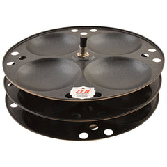 Jain Stainless Steel Nonstick 3 Plate Idly Stand | Idli Maker | Nonstick Idli Stand with Holes for 7.5 liter Prestige Pressure Cooker (12 Idly), Black