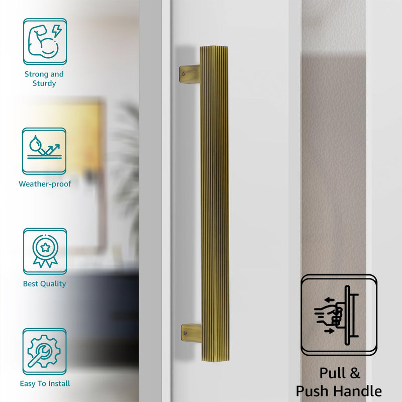 Plantex 14 Inch Main Door Handle/Pull-Push Handle for Door & Home Decor/3 Years Warranty Pack of 1 (236-Brass Antique Finish)-2