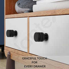 Plantex Knobs for Drawer/Cabinet Knobs/Drawer knobs Handle/Pull-Push Knobs for Home/Office Drawers - Pack of 2 (Black)-2