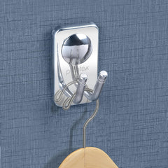 Plantex Robe Hook/Hanging Hooks for Bathroom/Hooks for Wall/Bathroom Accessories - (Metro, Chrome)-1