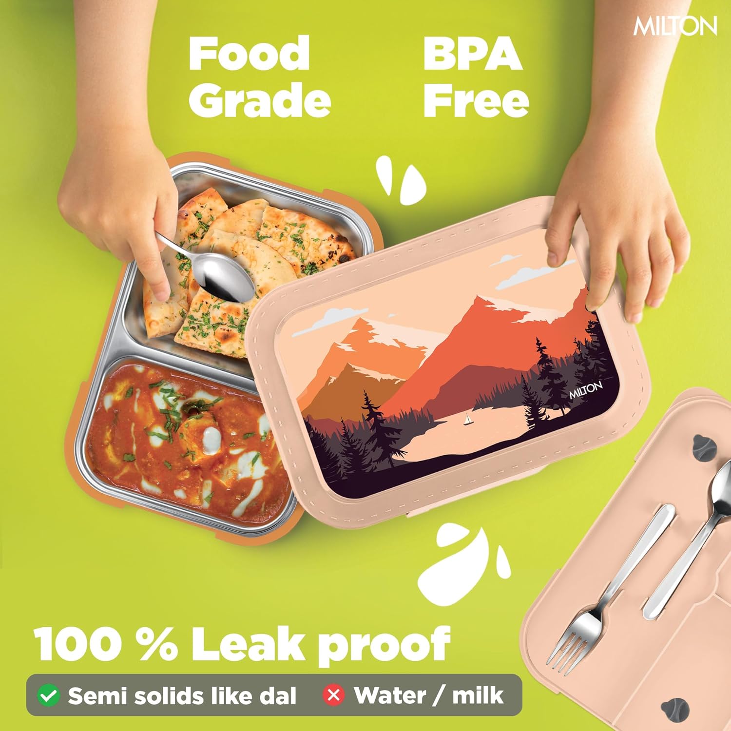Bravo 2 Steel Thermoware Lunchbox (Milton)