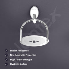 Plantex 304 Grade Stainless Steel Soap Holder Stand for Bathroom/Soap Dish/Soap Holder/Soap Stand/Bathroom Accessories - Oreva(Chrome)-2
