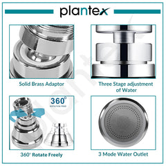 Plantex Pure Brass Tap Extension for Kitchen Sink/3 Anti-Splash Modes/Upto 80% Water Saving/Kitchen Tap Extender/Fits F22 and M24 mm Tap (XL-3012-Chrome)-4