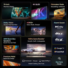 Xiaomi 189 cm (75 Inches) X Pro Series QLED 4K UHD Smart Google TV L75MB-APIN