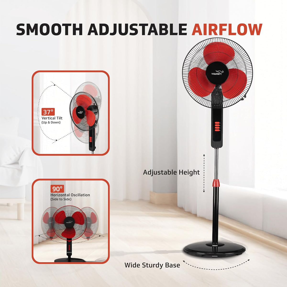 V-Guard Esfera STS Plus Neo 2-in-1 400 mm Pedestal & Table Fan-5