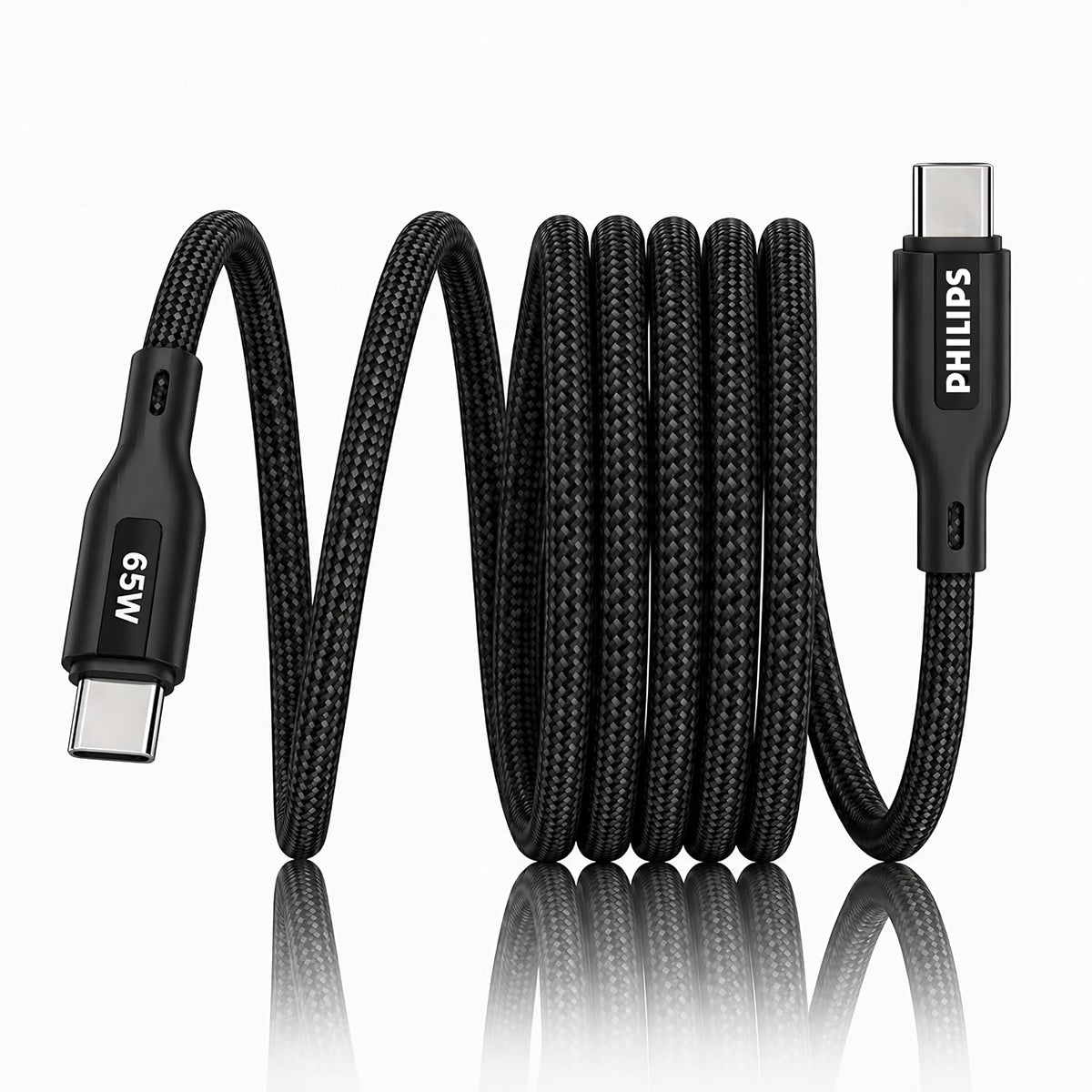 Philips DLC4130CB/94 65W Type-C to Type-C Fast Charging Cable (1m, Dark Slate)