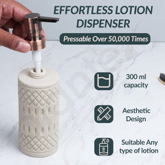 Plantex Resin Bathroom Accessories Set/Soap Holder for Bathroom/Toothbrush Holder/Tumbler Holder/Liquid Soap Dispenser -4 Piece (Beige)-2