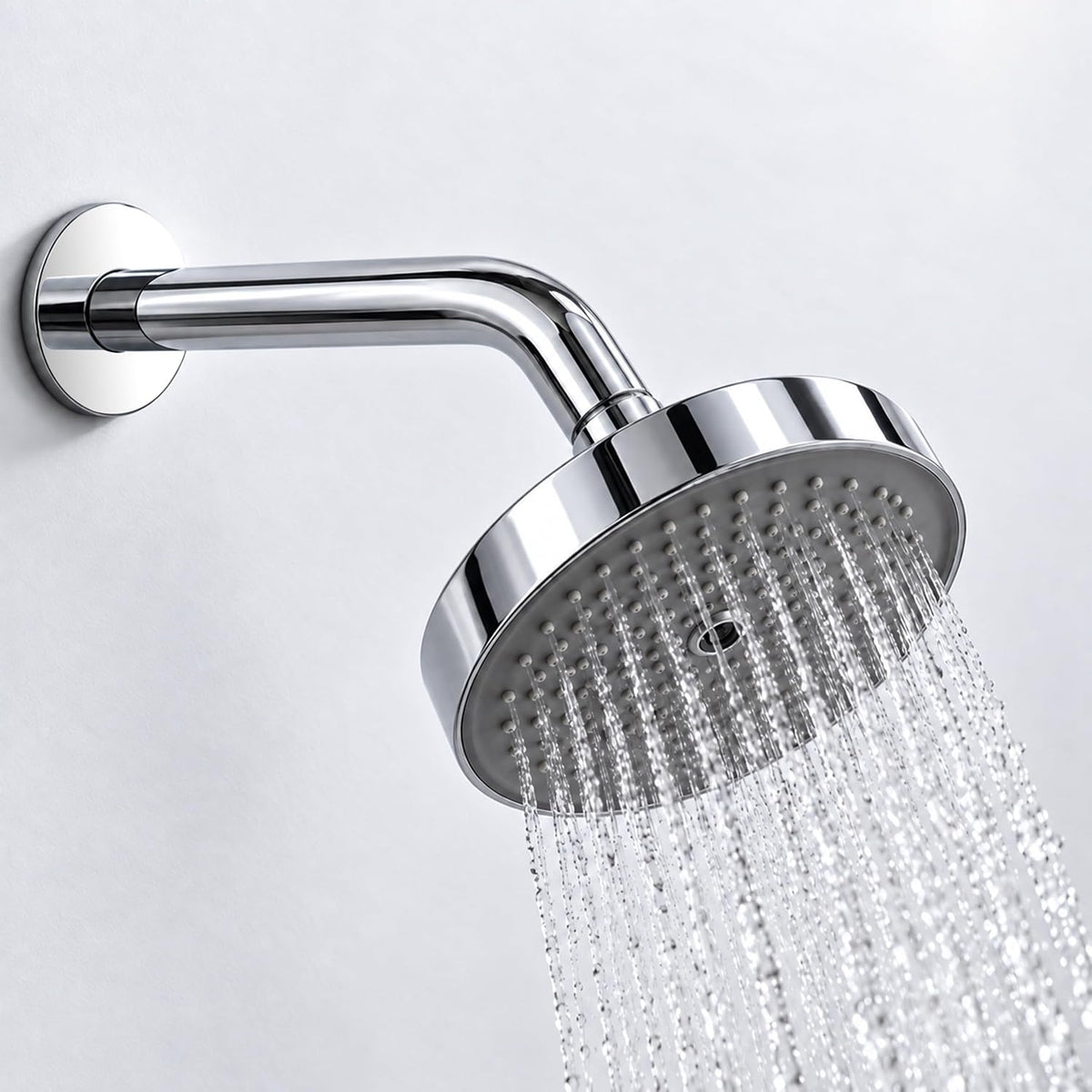 Plantex Shower Head for Bathroom with Shower Arm/Bathroom shower Combo(488) Strong ABS Combo/Rain Shower/Adjustable Head/9 Inch Shower Arm/6 Inch Shower Head-1