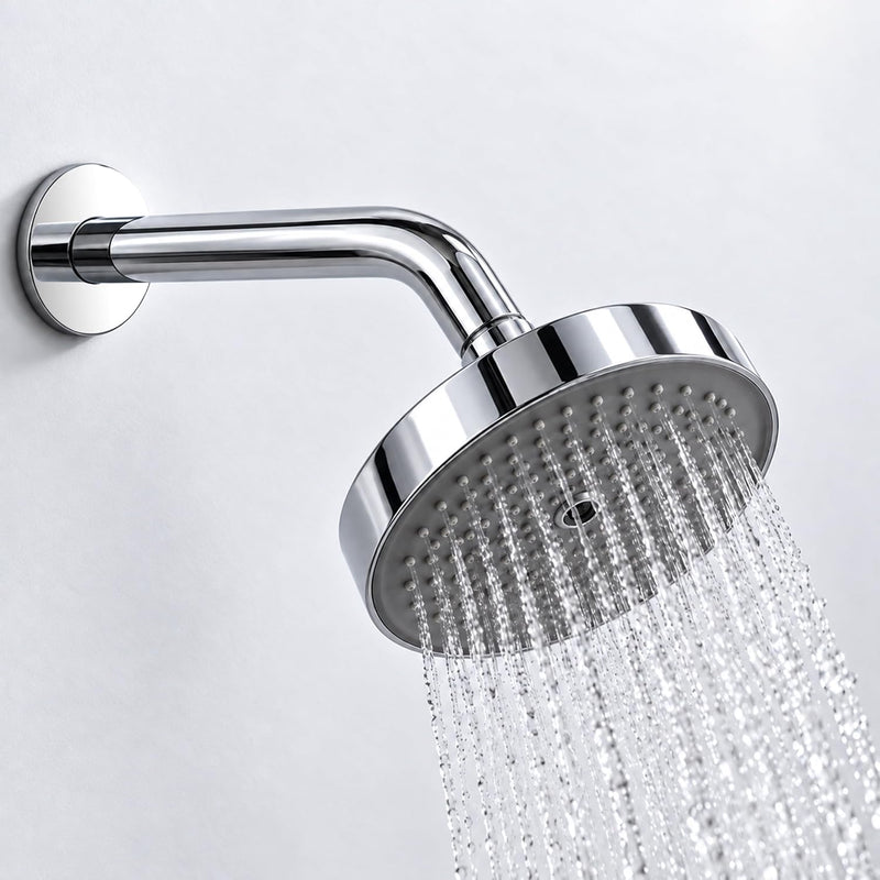 Plantex Shower Head for Bathroom with Shower Arm/Bathroom shower Combo(488) Strong ABS Combo/Rain Shower/Adjustable Head/9 Inch Shower Arm/6 Inch Shower Head-1