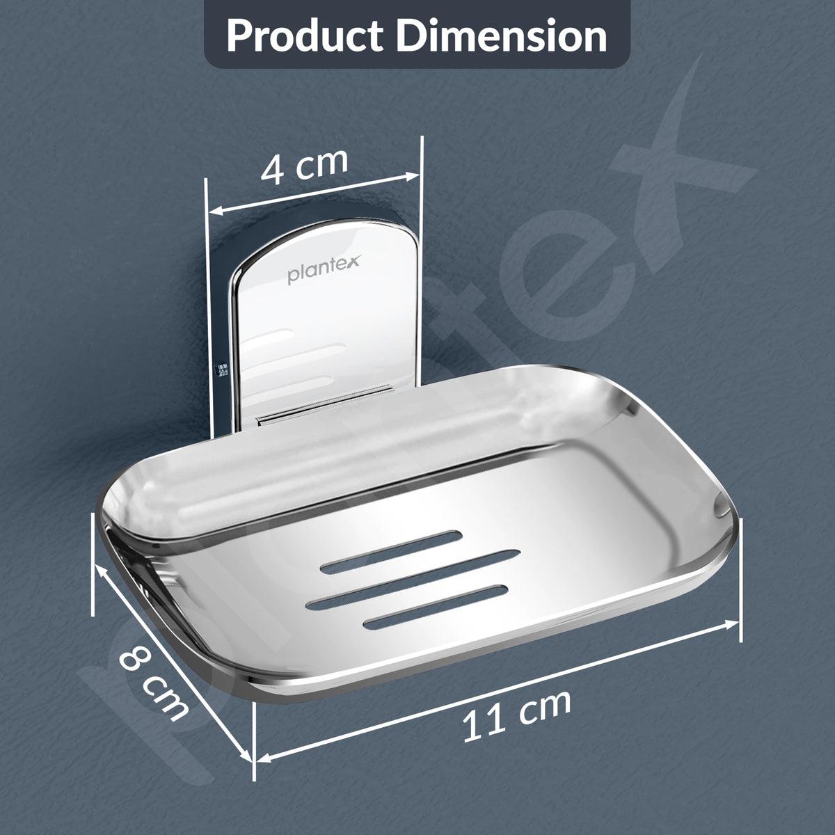Plantex 304 Grade Stainless Steel Bathroom Soap Holder/Soap Stand for Washbasin/Soap Dish/Bathroom Accessories - Parv (Chrome)-3