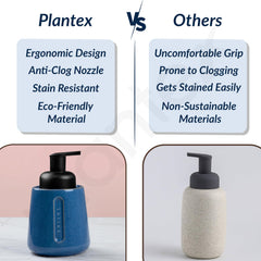 Plantex Ceramic Soap Dispenser for Washbasin/Hand Soap Dispenser/Soap Dispenser for Kitchen/Bathroom Accessories - Pack of 1 (Model APS-NZBA-431)-5