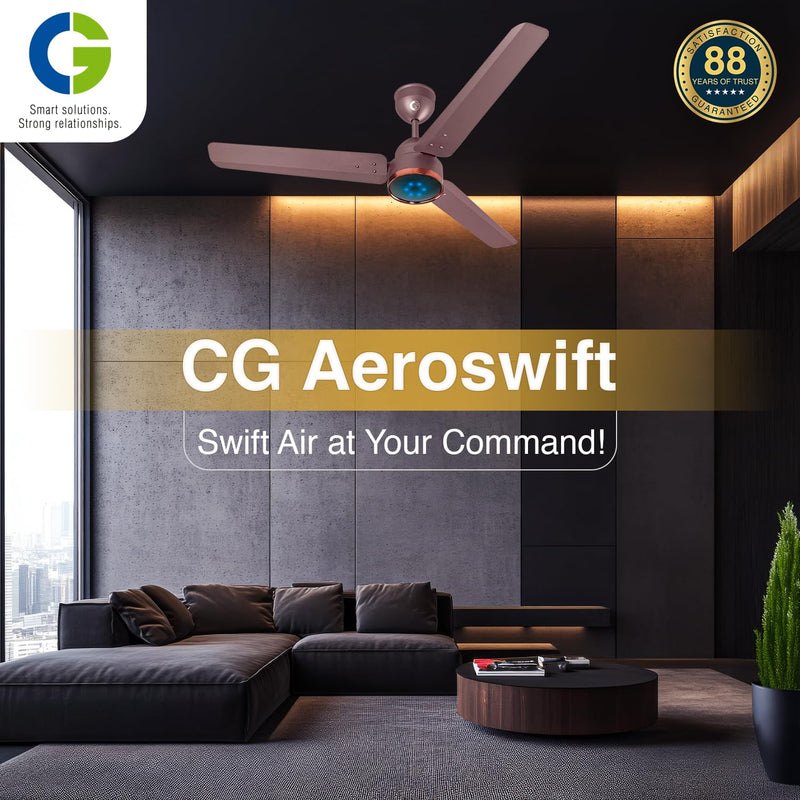 CG AeroSwift BLDC 1200 mm Ceiling Fan | 5 Star (Baker Brown)-2